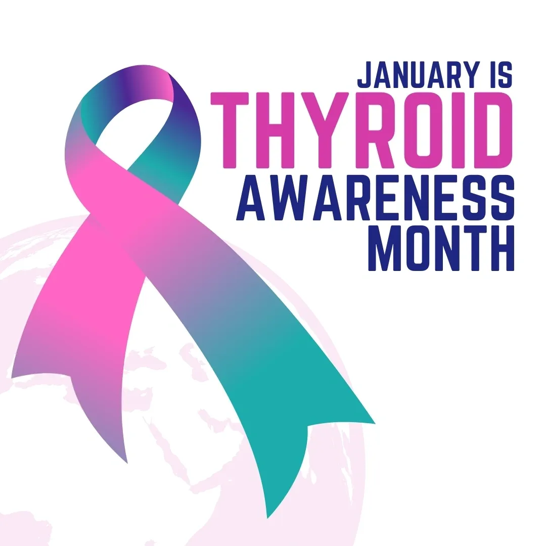 Thyroid Awareness Month ribbon design
