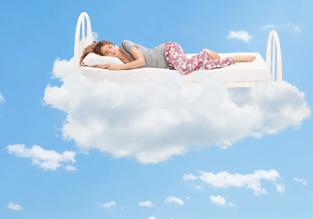 Dreaming on a cloud in sky